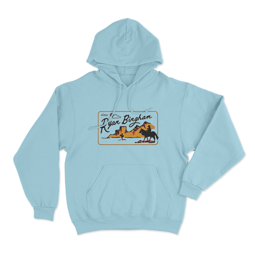 Ryan Bingham Desert Cowboy Unisex Hoodie Sky Blue Ryan Bingham Desert Cowboy Unisex Hoodie Sky Blue