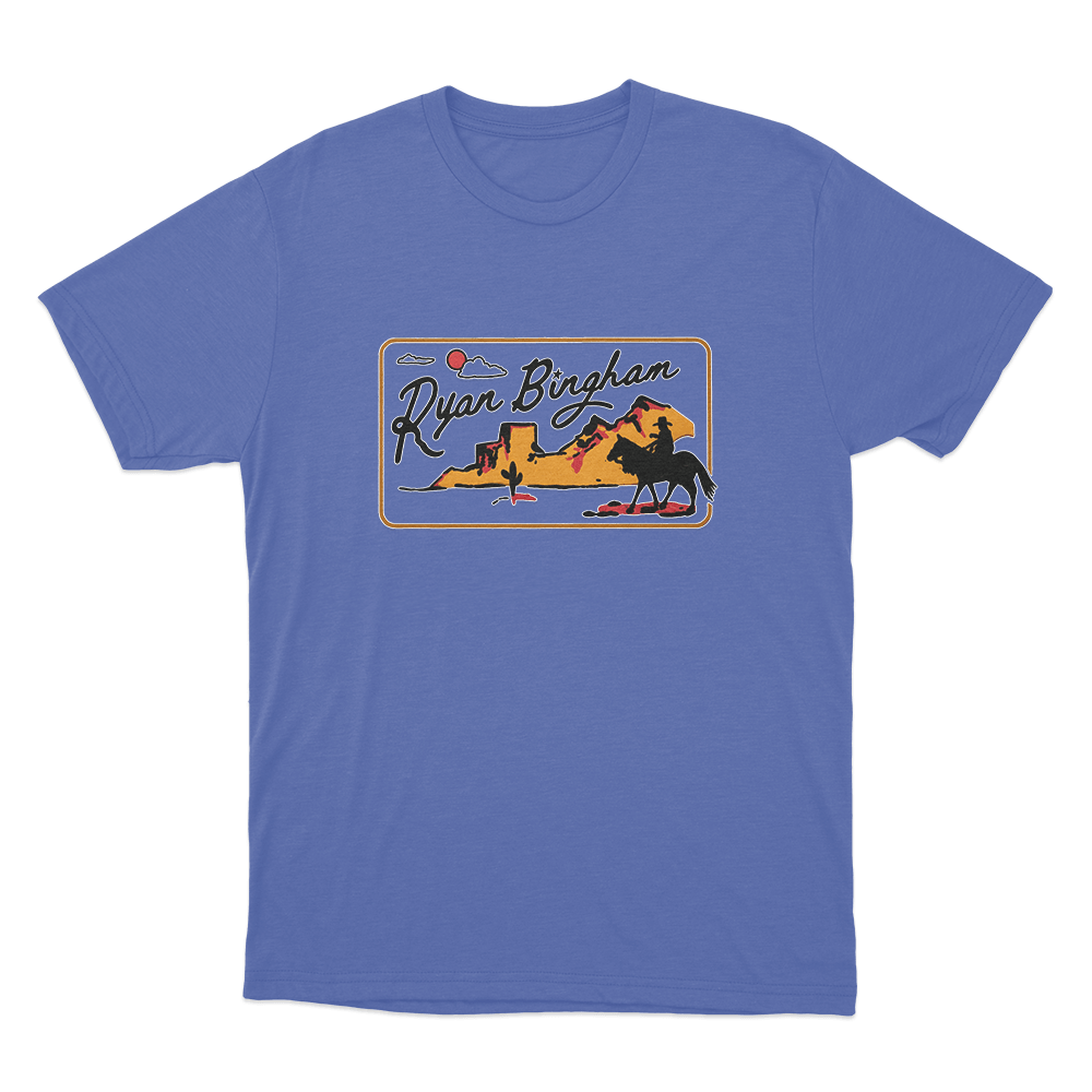 Ryan Bingham Desert Cowboy Unisex T Shirt Blue Ryan Bingham Desert Cowboy Unisex T Shirt Blue