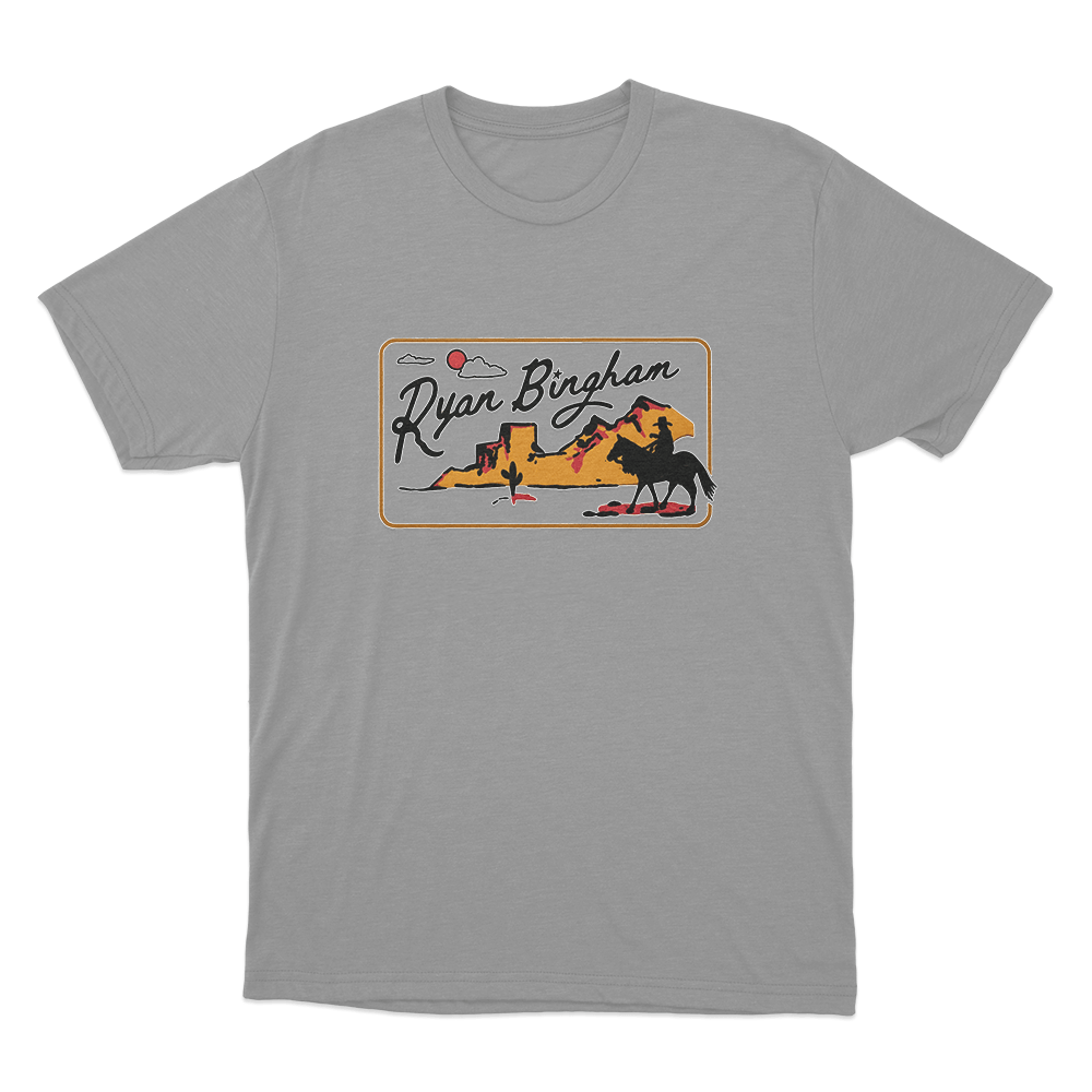 Ryan Bingham Desert Cowboy Unisex T Shirt Grey Ryan Bingham Desert Cowboy Unisex T Shirt Grey
