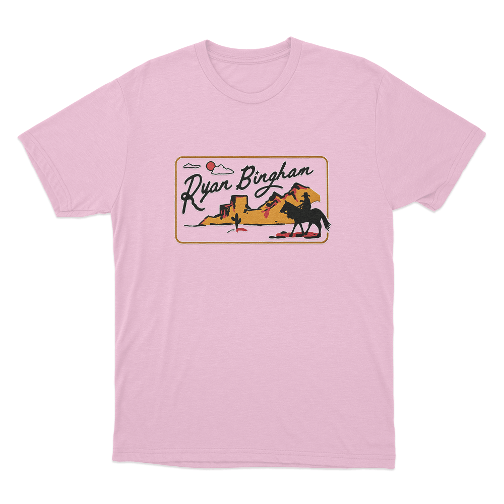 Ryan Bingham Desert Cowboy Unisex T Shirt Pink Ryan Bingham Desert Cowboy Unisex T Shirt Pink