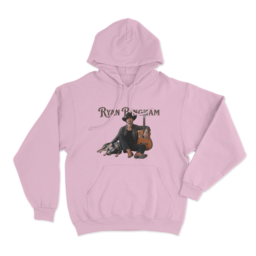 Ryan Bingham Portrait Unisex Hoodie Pink Ryan Bingham Portrait Unisex Hoodie Pink