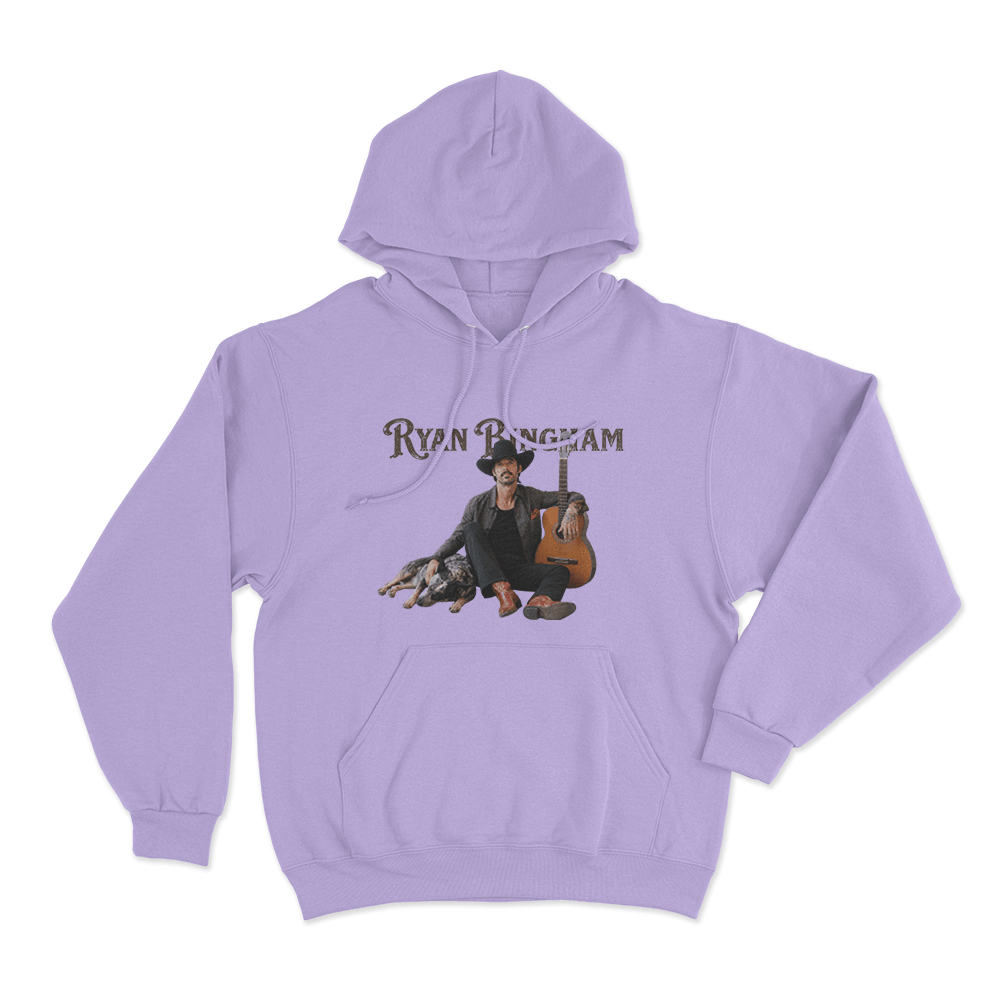 Ryan Bingham Portrait Unisex Hoodie Purple Ryan Bingham Portrait Unisex Hoodie Purple