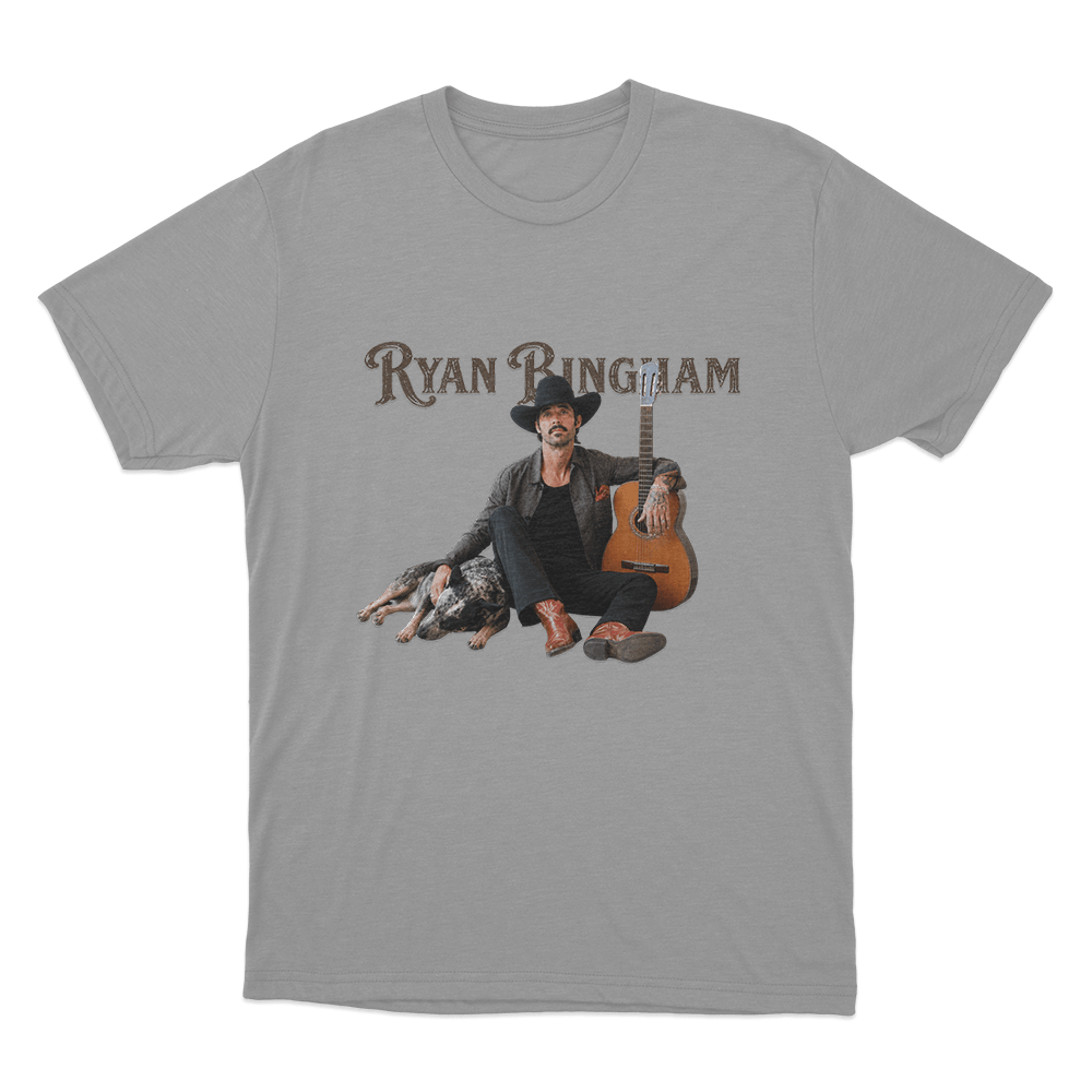 Ryan Bingham Portrait Unisex T Shirt Grey Ryan Bingham Portrait Unisex T Shirt Grey