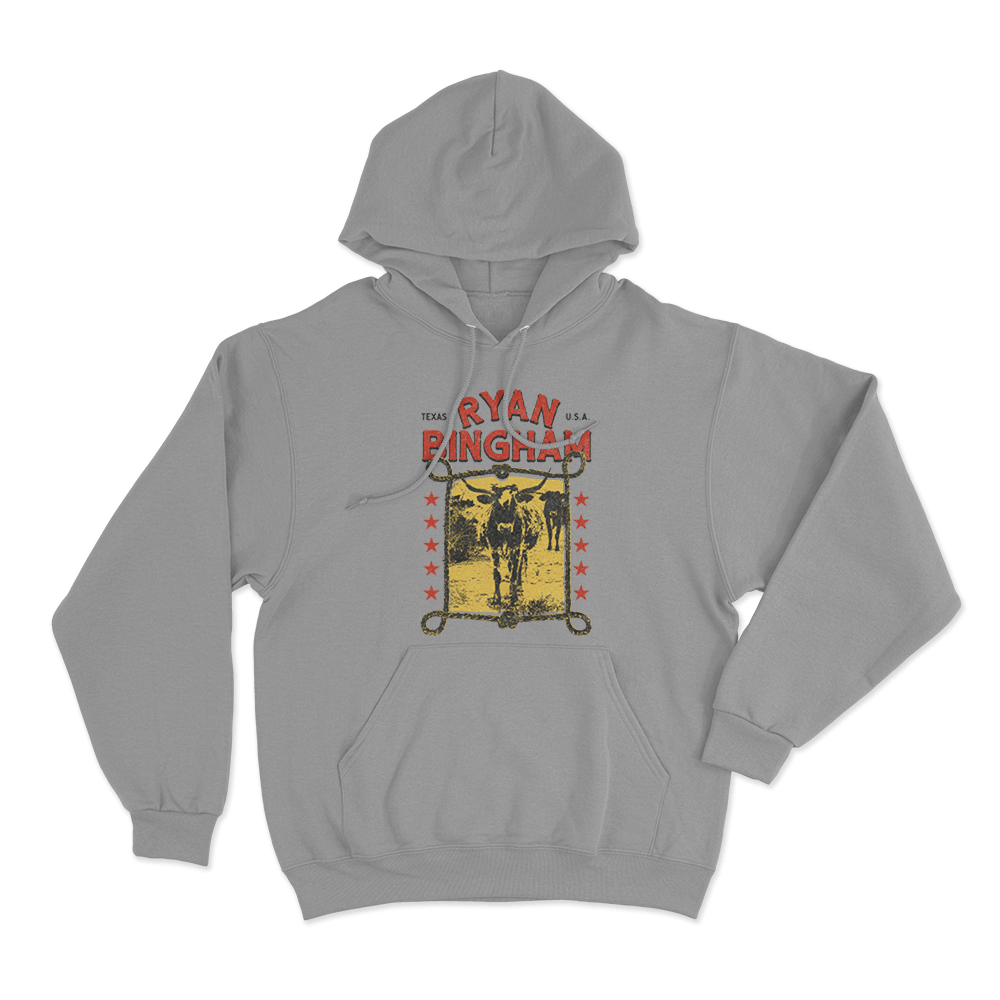 Ryan Bingham Texas Longhorn Unisex Hoodie Grey Ryan Bingham Texas Longhorn Unisex Hoodie Grey
