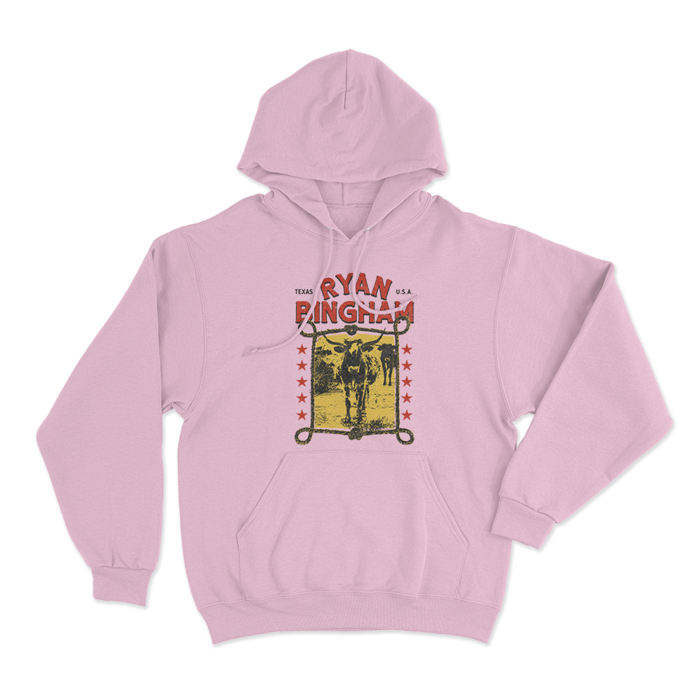 Ryan Bingham Texas Longhorn Unisex Hoodie Pink Ryan Bingham Texas Longhorn Unisex Hoodie Pink