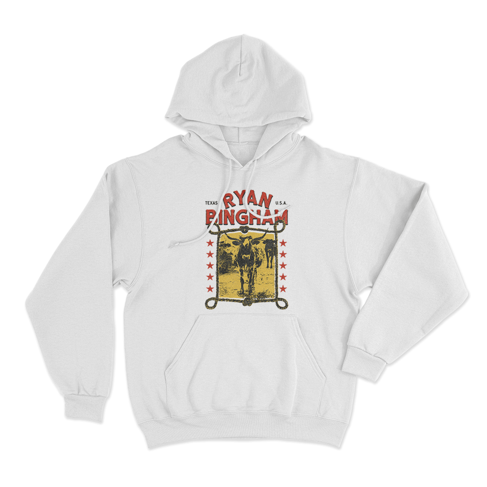 Ryan Bingham Texas Longhorn Unisex Hoodie White Ryan Bingham Texas Longhorn Unisex Hoodie White