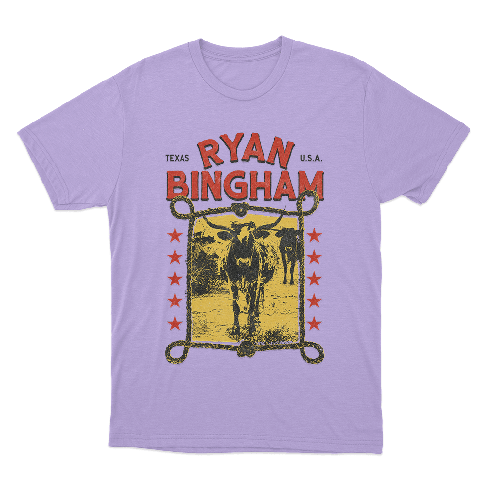 Ryan Bingham Texas Longhorn Unisex T Shirt Purple Ryan Bingham Texas Longhorn Unisex T Shirt Purple