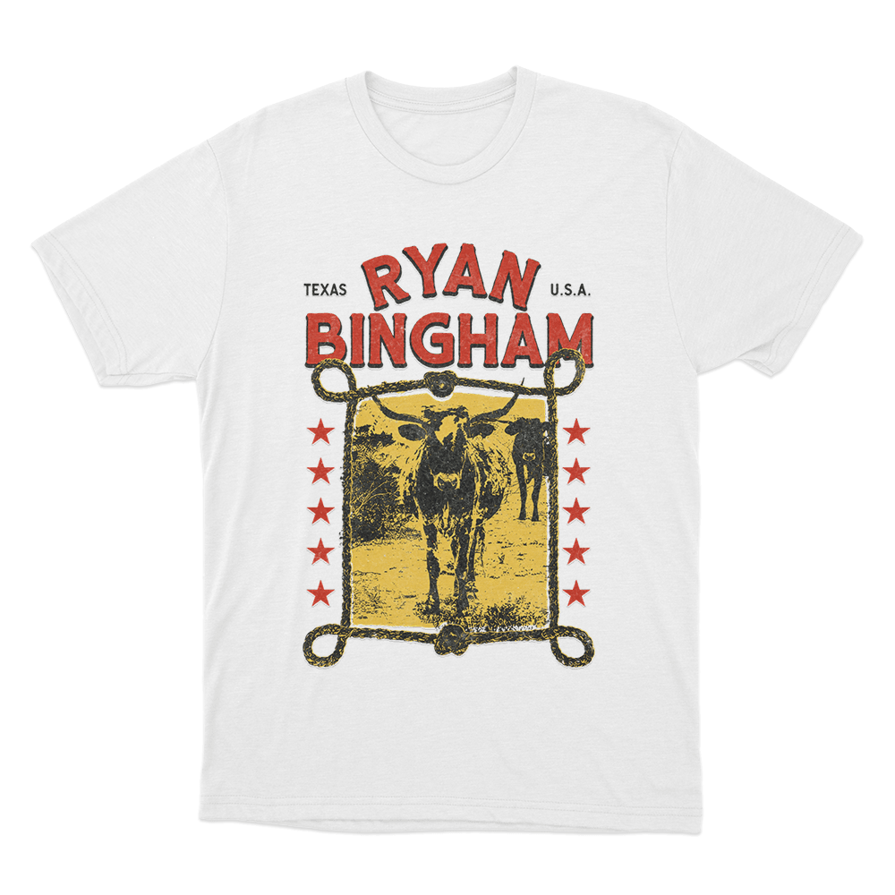Ryan Bingham Texas Longhorn Unisex T Shirt White Ryan Bingham Texas Longhorn Unisex T Shirt White