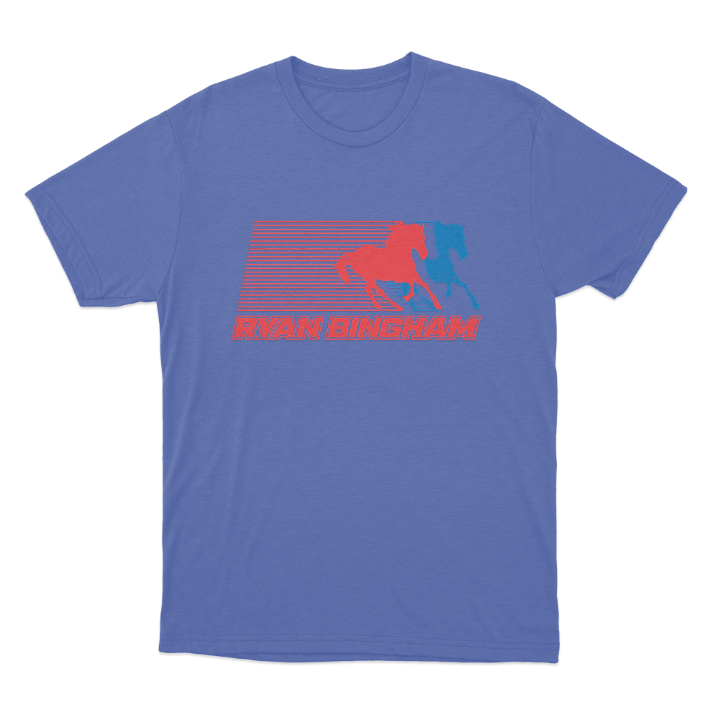 Wild Horses Unisexx T Shirt Blue Wild Horses Unisexx T Shirt Blue