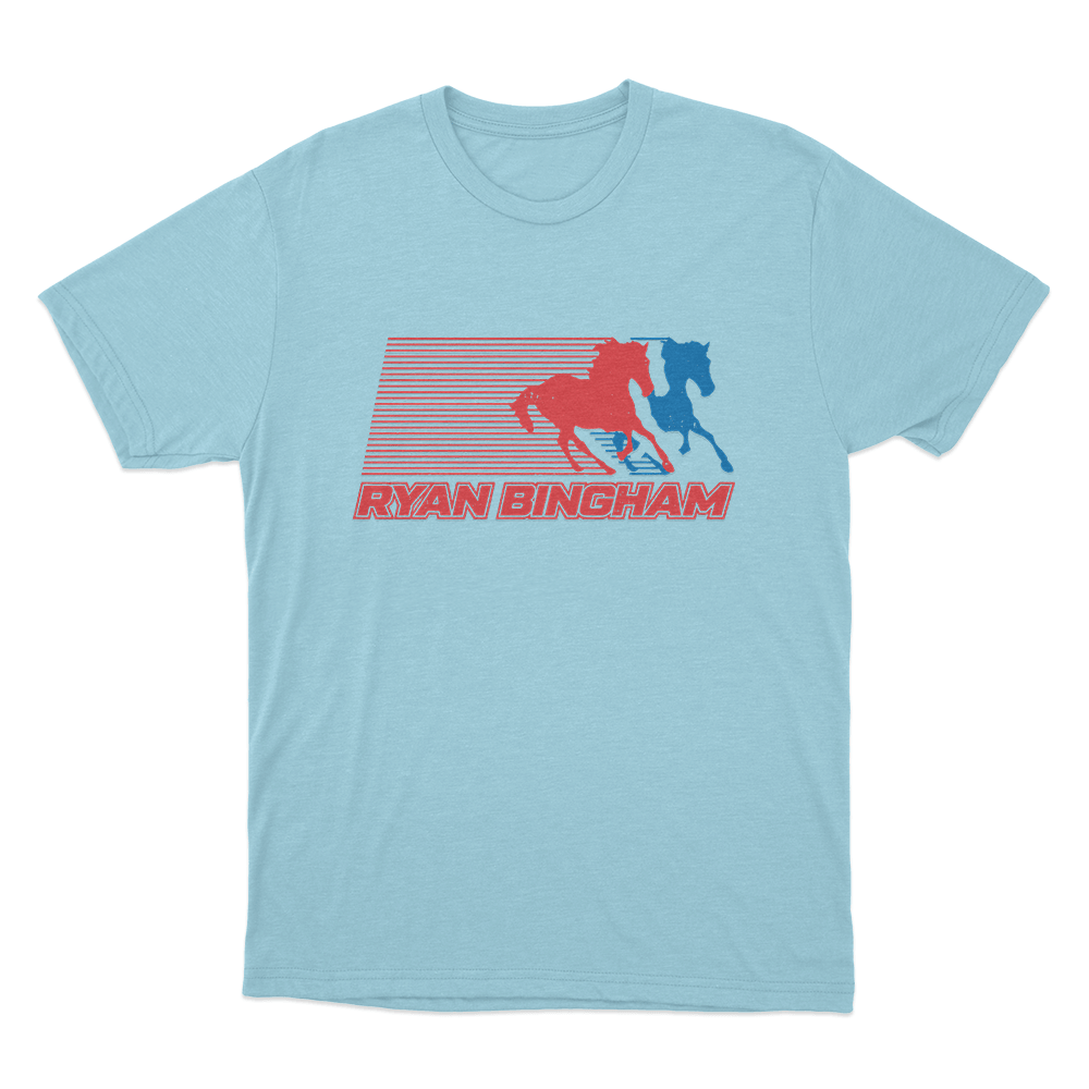 Wild Horses Unisexx T Shirt Sky Blue Wild Horses Unisexx T Shirt Sky Blue