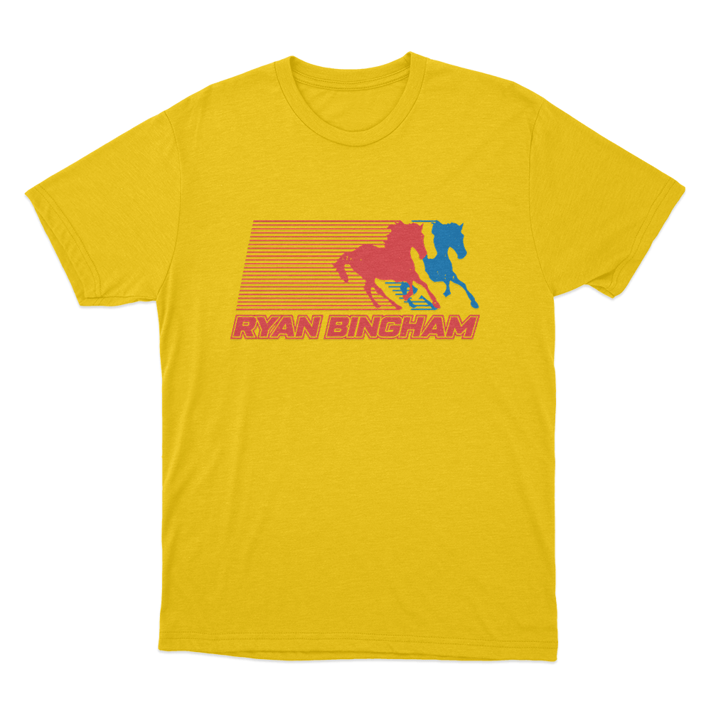 Wild Horses Unisexx T Shirt Yellow Wild Horses Unisexx T Shirt Yellow